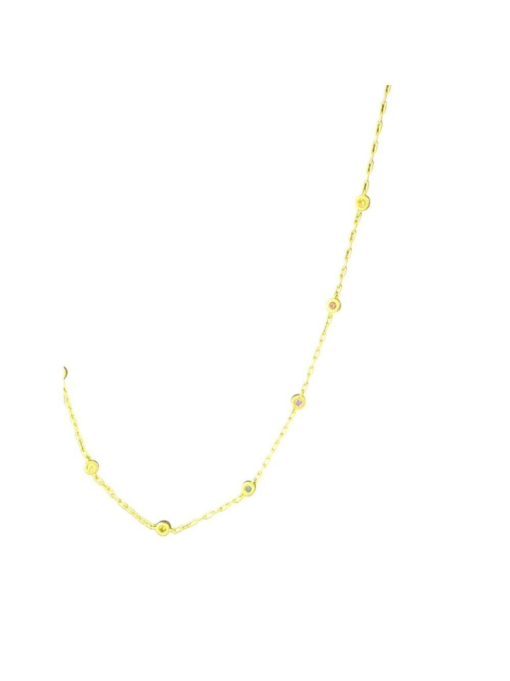 Madewell Gold Multicolor Beaded Chain Necklace - Picture 2 of 5